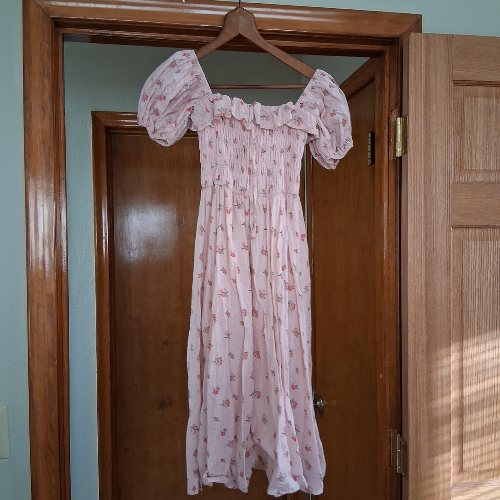 Floral Pink Kids Dress